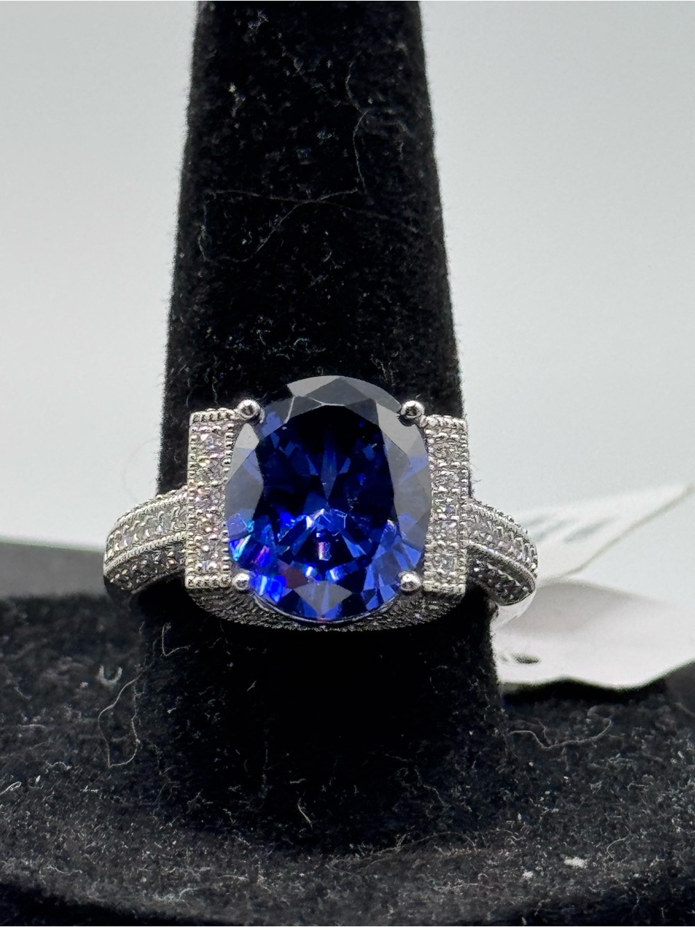 Vanna K Bella Luce 9.63 CTW Tanzanite Simulant Ring Size 8 NWT